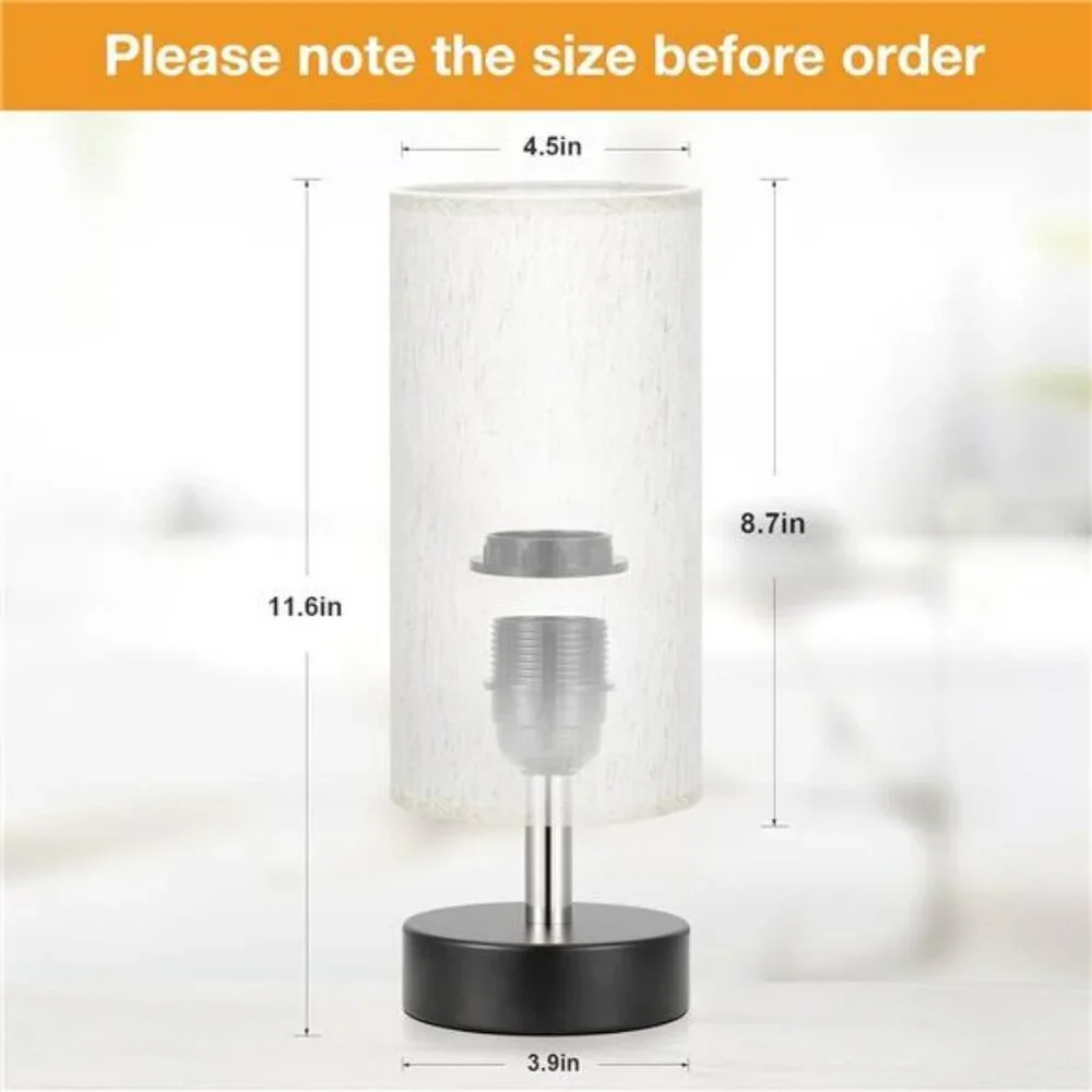 Small Table Lamp for Bedroom Nightstand Minimalist Desk Lamp for Living Room
